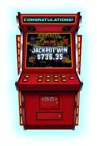 Casino Slot machine with jackpot win